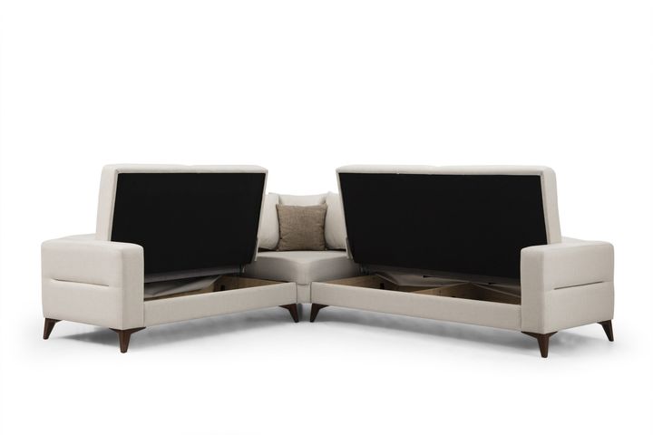 Kristal Hoekbank, Beige