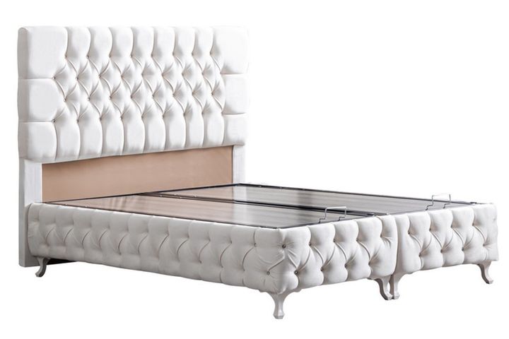 Rome Boxspringbed met Hoofdbord, 120x200 cm, Creme