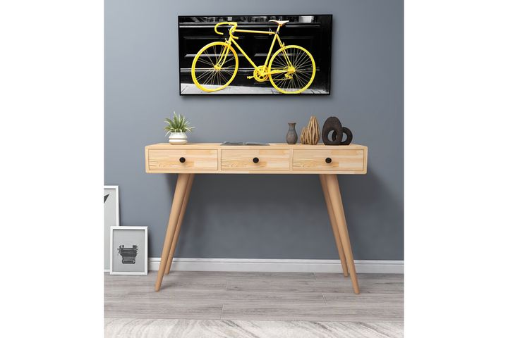 Woodface Rolls Houten Consoletafel, Beige
