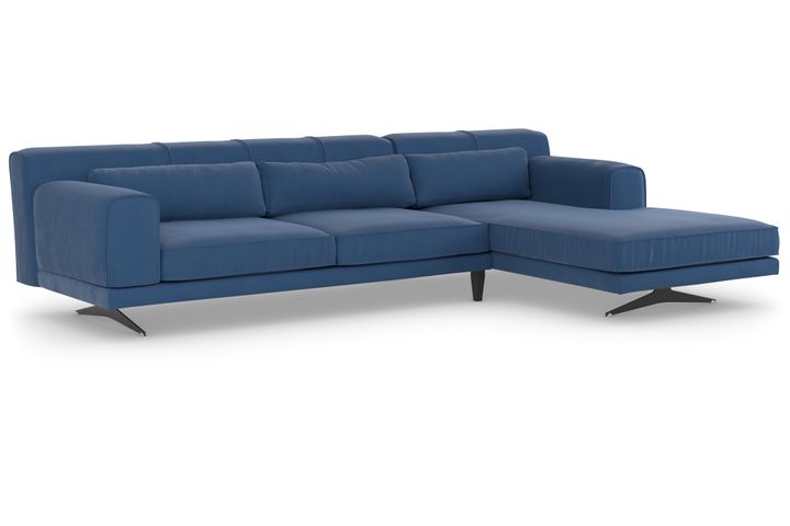 Jivago Corner Sofa Right Chaise, Navy Blue