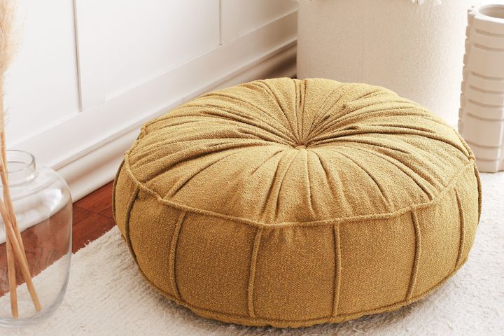 Junia Vintage Vloerkussen, Geel