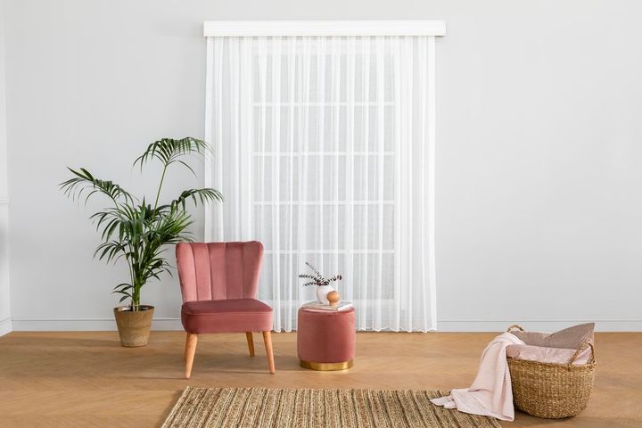 Massarelli Tullia Tule Gordijn, Geplooid, 350x260 cm, Ecru