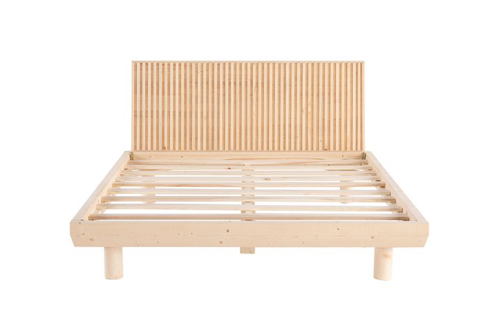 Luna Hendrick Houten Bedframe, 150x200 cm, Natuurlijke Kleur