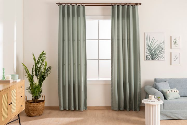 Tierra Decoratief Gordijn, 140x250 cm, Mint