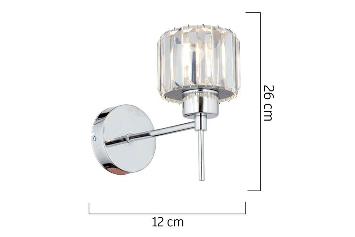 Apliqa Slade Wandlampenset, 2 Stuks, Chroom