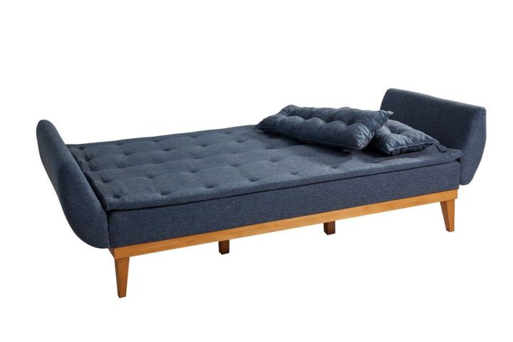 Moby Three Seater Sofa Bed, Fabric in Navy Blue