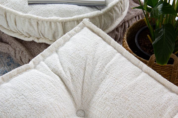 Mocca Opklapbare Fauteuil, Wit