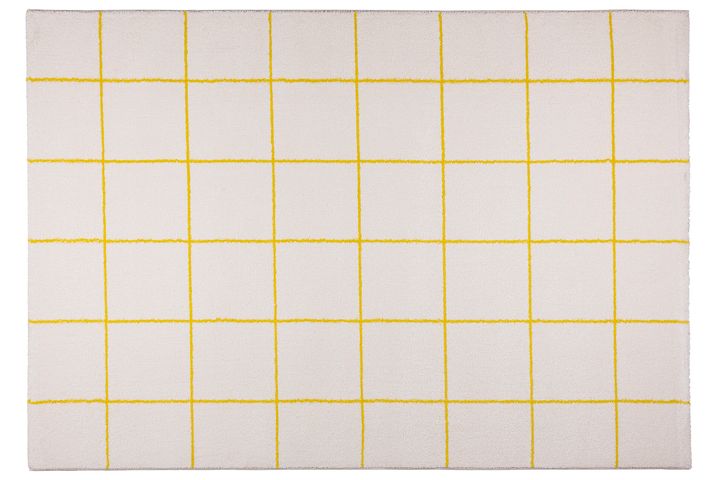 Emma Machinetapijt, 120x180 cm, Wit en Geel