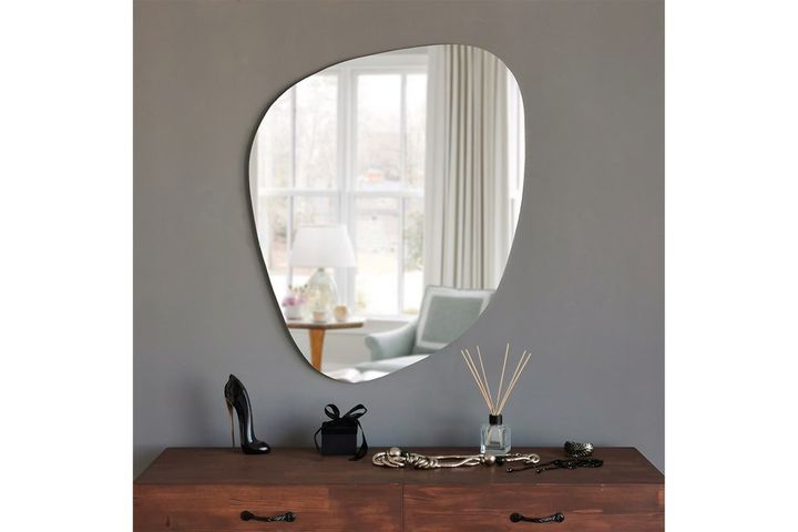 Neostyle Soho Round Wall Mirror, 75 x 58 cm, White