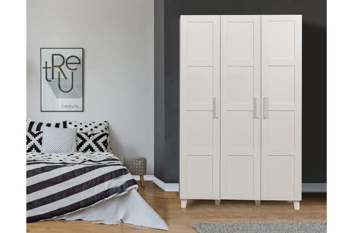 Hedera Nara Kledingkast met 3 Deuren, Wit