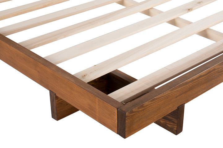 Luna Patna Houten Bedframe, 120x200 cm, Walnoot