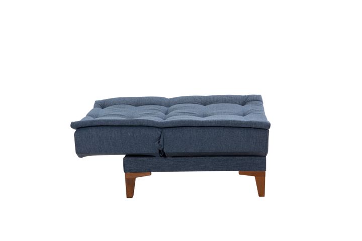 Kelly Fauteuil In Linnen Stof, Donkerblauw