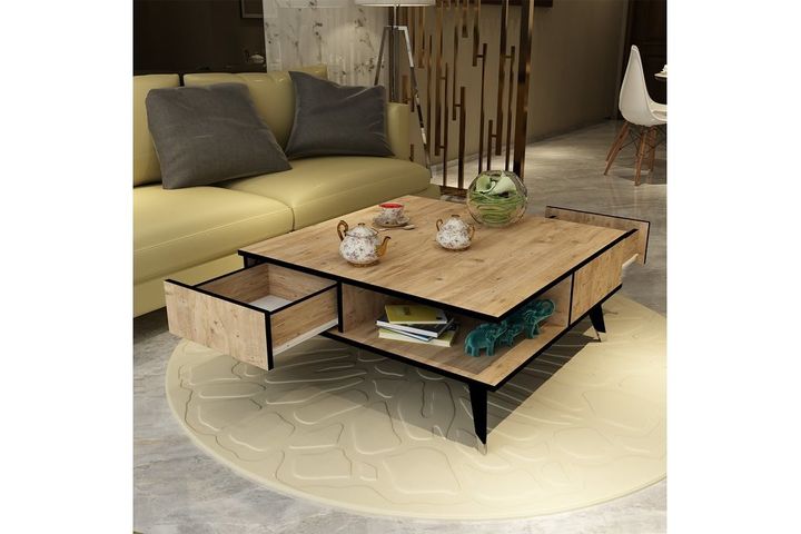 Inverno Ganges Coffee Table, Oak & Black