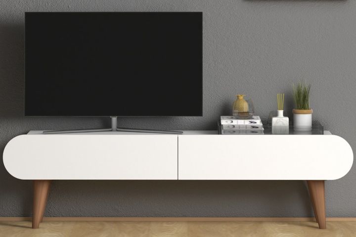 Lotus TV Unit, 120 cm, White