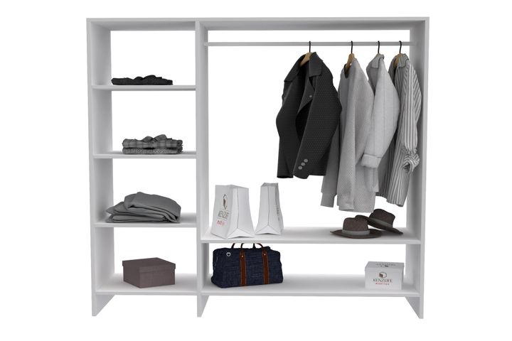 Sawel Open Wardrobe, White