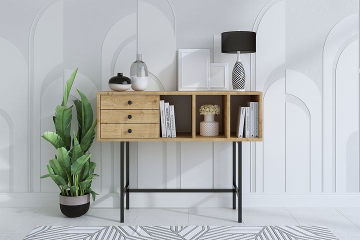 Freya Dressing Table, Light Wood