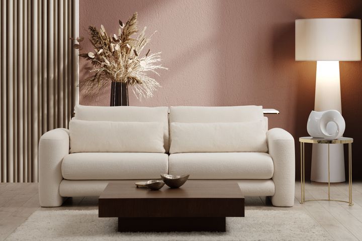 Lilly Boeket 3-Zitsbank, Crème