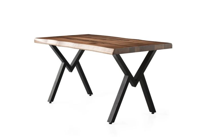 Agron Keukentafel, 140x90 cm, Walnoot & Zwart