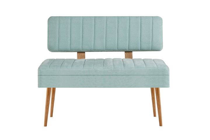 Vina Stoffen Bank Met Opbergruimte, Atlantisch Pistache Groen