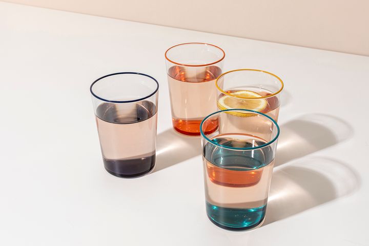 Colorato Tumbler Glass, Orange