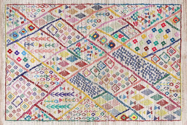 Aida Boujdour Machinetapijt, 160x230 cm, Veelkleurig