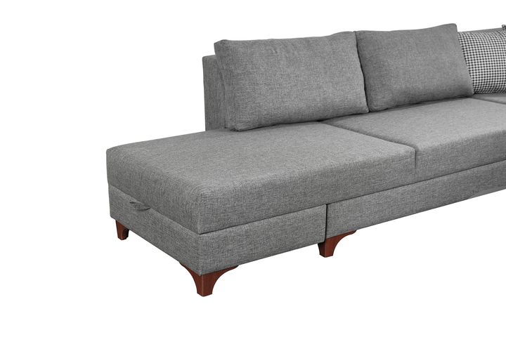 Masse Hoekbank Links, Grijs