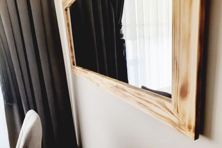 Wood Decoratieve Wandspiegel Cardie, 120x50 cm
