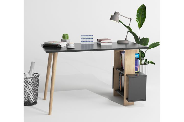 Lagomood Side Bureau, Antraciet en Eik