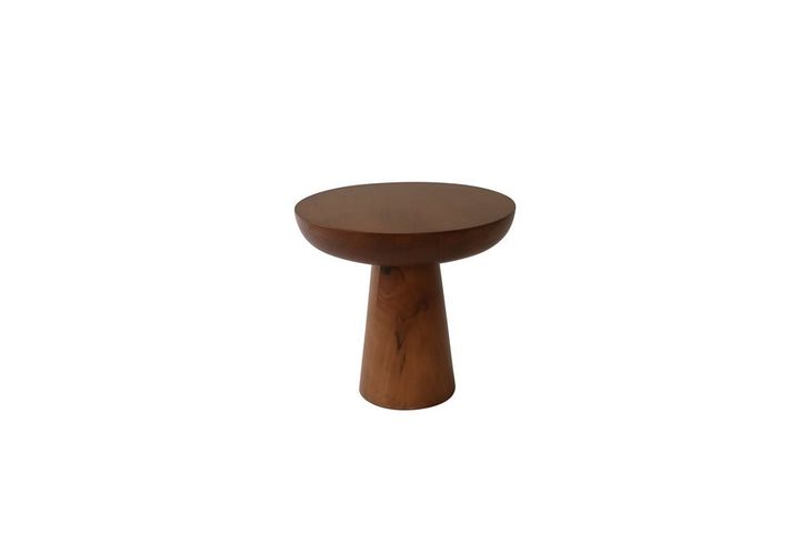 Mushroom Side Table, 50 cm, Walnut
