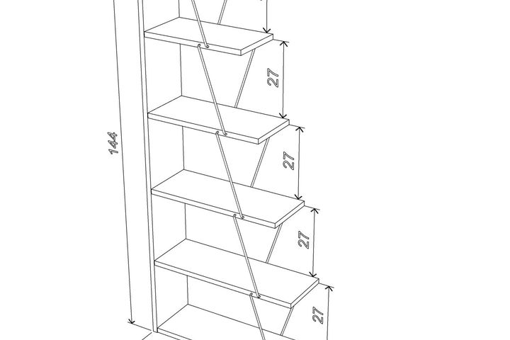 Rafevi Bookcase, Walnut