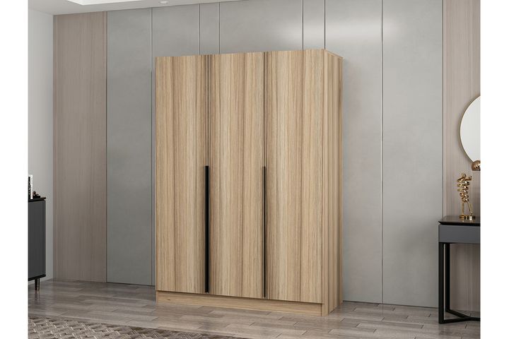 Tideway Kledingkast met 3 Deuren, 210 cm, Walnoot