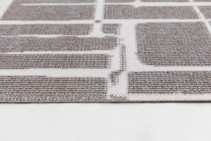 Nishi Machinetapijt, 80x150 cm, Grijs