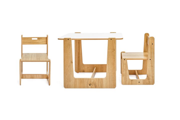 Zoey Children's Montessori 2 Chairs and Table Set, 2-4 Years