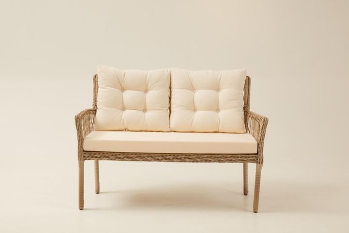 Pirus Rattan 2+1+1 Tuinloungeset, Beige