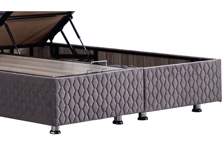 Barcelona Boxspringbed met Hoofdbord, 150x200 cm, Antraciet