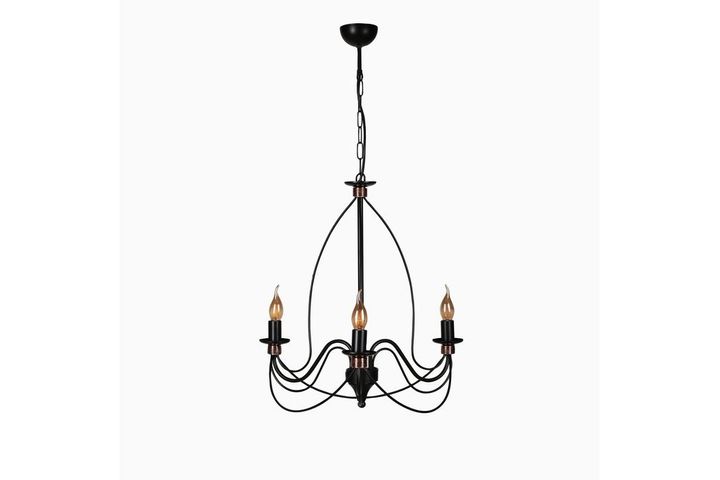 Hohenzollern Hanglamp met 3 Lampjes, Zwart