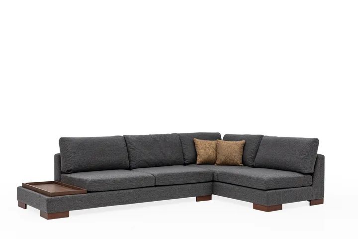 Tulip Hoekbank Rechts, Antraciet (Zonder pouf)