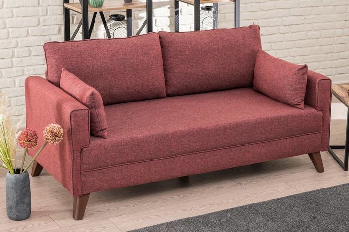 Bella Soft 2-Zitsbank, Bordeauxrood