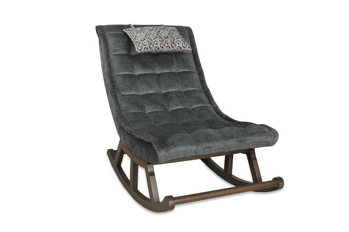 Asedia Maeve Schommelstoel, Antraciet & Walnoot