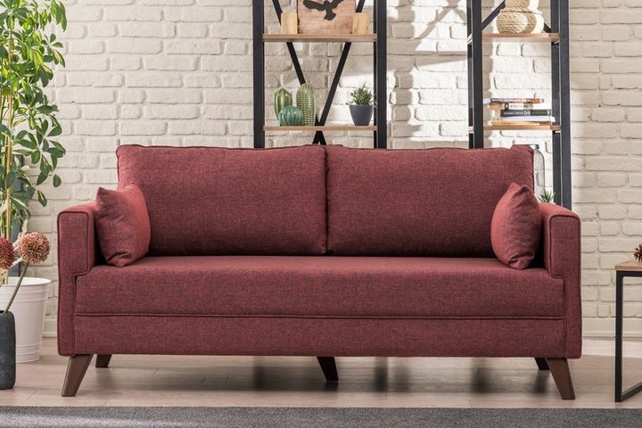 Bella Soft 2-Zitsbank, Bordeauxrood