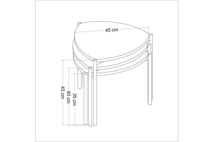 Medway Lenny Metalen Zettafels, Antraciet