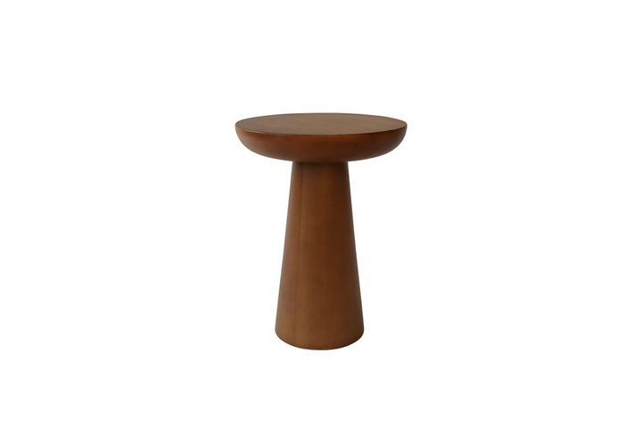 Tucas Home Mushroom Bijzettafel, 50 cm, Walnoot