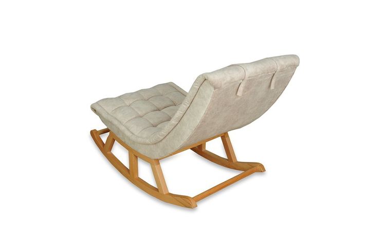 Asedia Maeve Schommelstoel, Creme & Natuurlijke Kleur