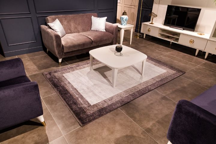 Ri̇va 8721 Grijs Antraciet Machine Tapijt 120X180