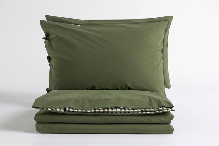 Luna Cosy Dubbelzijdige Beddengoedset, 3 Stuks, 200x220 cm, Kaki
