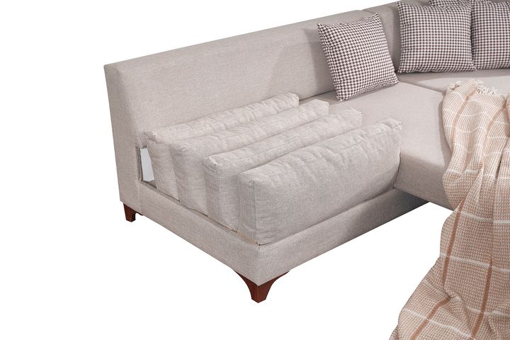 Masse Hoekbank Links, Creme