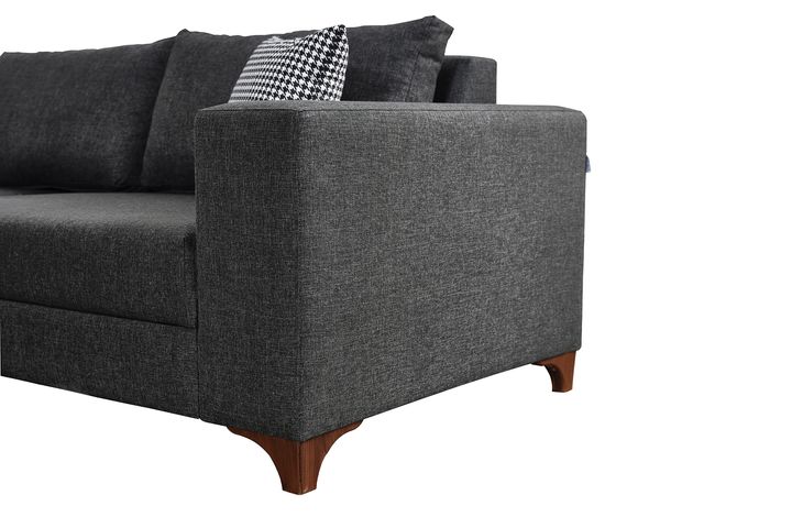 Masse Hoekbank Links, Antraciet