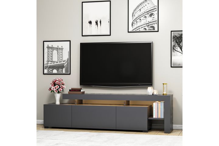Belice TV Unit, 192 cm, Grey