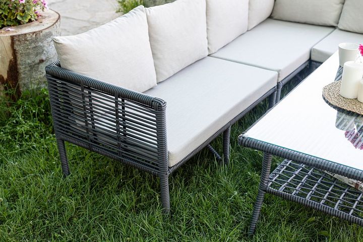 New York Outdoor Corner Sofa, Grey
