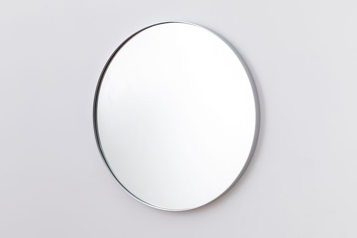 Otto Austyn Ronde Spiegel, 40 cm, Zilver